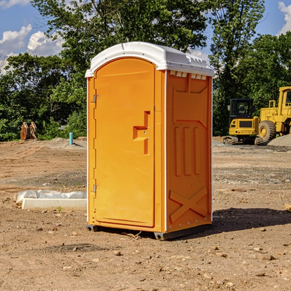 how often are the portable toilets cleaned and serviced during a rental period in Greene County Georgia